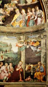 Arrone, chiesa Santa Maria Assunta, il presepio affresco del 1516
