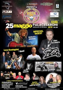 Locandina evento al Palacesaroni "Rock per un bambino"