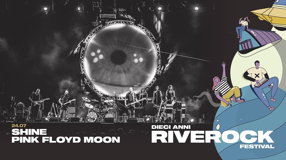 nella foto la locandina dello spettacolo Shine Pink Floyd Moon