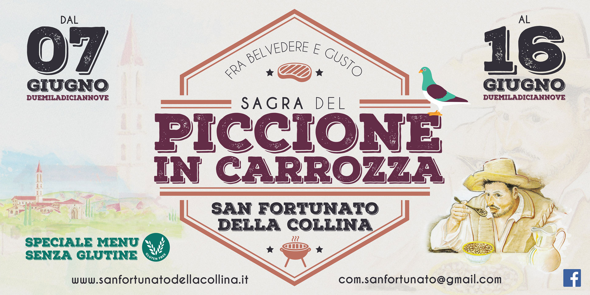 locandina sagra del piccione in carrozza 2019