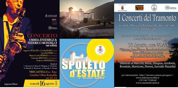 locandina dei concerti all'alba e al tramonto 2019 di umbriaensemble