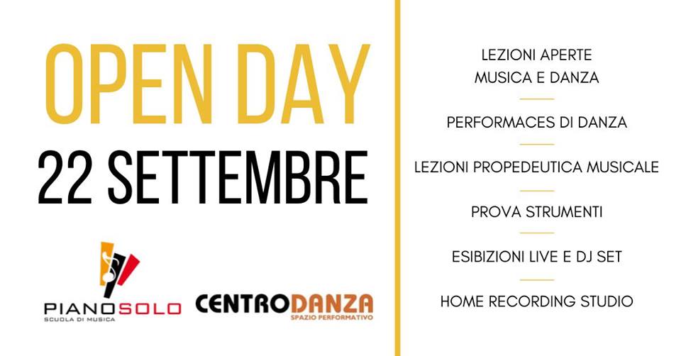 locandina open day 2019Centrodanza Scuola Piano Solo