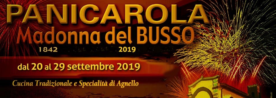 Locandina della festa Madonna del Busso 2019 a Panicarola