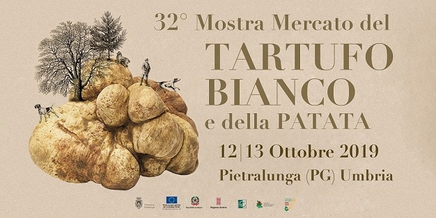 locandina della 32esima edizione della mostra del tartufo bianco e della patata