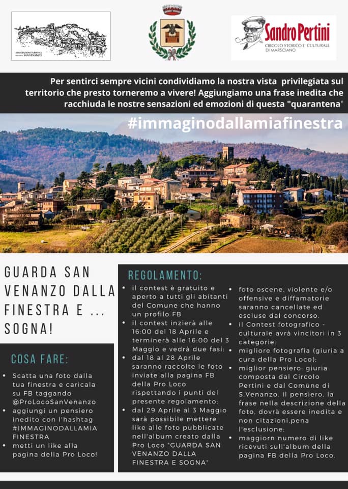 San Venanzo, al via il contest fotografico #immaginodallamiafinestra